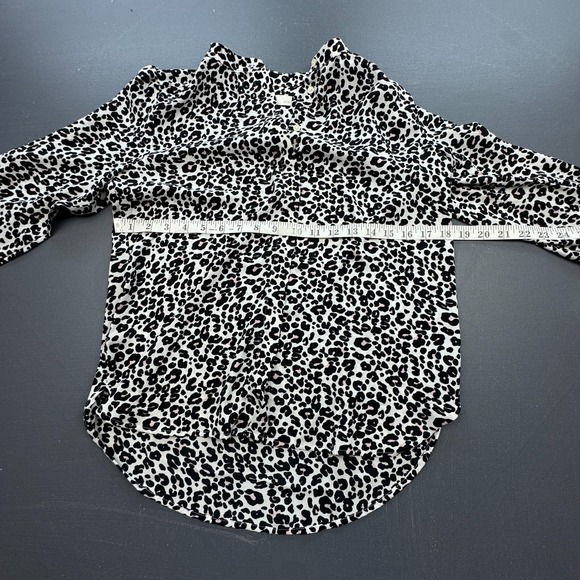 LOFT Petites Blouse Women's S Leopard Print Long Sleeve Button Front Career - Picture 5 of 8